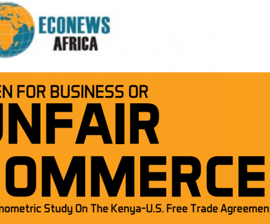 Econometric Study On The Kenya-u.s. Free Trade Agreement
